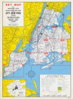 Index Map, New York City 1949 Five Boroughs Street Atlas